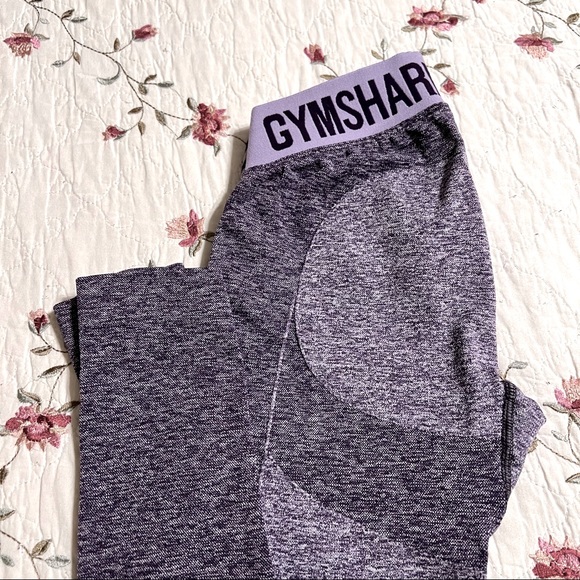 Gymshark Flex Leggings, Purple & Grey, Size S - Picture 2 of 4